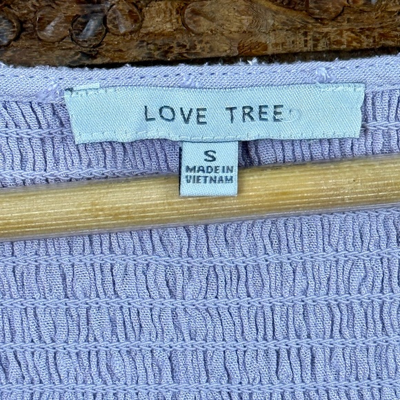 Love Tree Cropped Blouse - SMALL - Light Purple - EUC - Picture 4 of 6